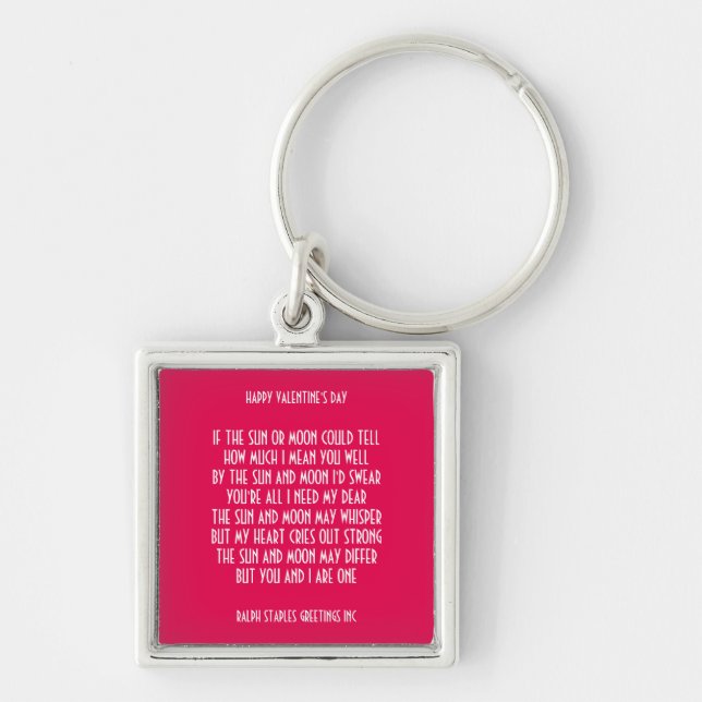 VALENTINE'S DAY POEM KEY RING (Front)