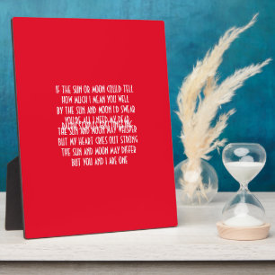 VALENTINE'S DAY POEM PLAQUE