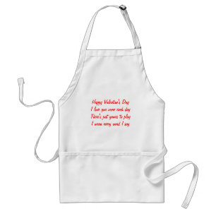 Valentine's day poem standard apron