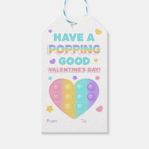 Valentine's Day Pop It Personalised Gift Tags