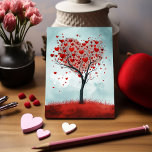 Valentine's Day Postcard - My Love Grows<br><div class="desc">Beautiful Valentine's Day postcard with a tree of hearts and inside copy reading "Every single minute my love for you grows."...  Ai Generated!</div>