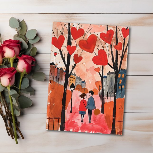 Valentines Day Postcard - Strolling in the Park (Creator Uploaded)