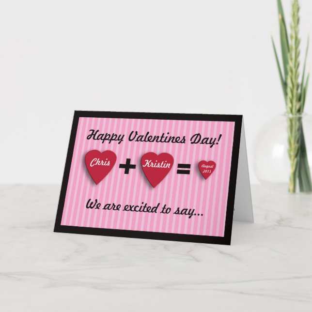 Valentines Day Pregnancy Announcement Card (Front)