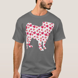 Valentines Day Pug Hearts Puppy Dog Lover T-Shirt