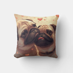 Valentine's Day Pug Love Pillow
