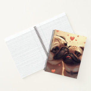 Valentine's Day Pug Notebook: Pugs & Kisses Notebook