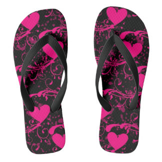 Valentine's Day Pugs Flip Flops