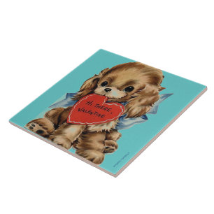 VALENTINE'S DAY PUPPY ART TILES - SPECIAL GIFTS