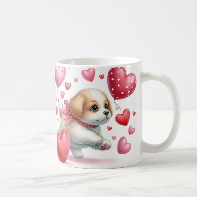 Valentines Day Puppy Love  Coffee Mug (Right)