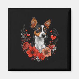Valentine's Day Rat Terrier Dog Magnet