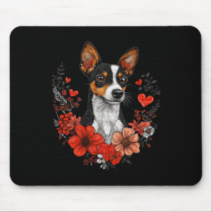 Valentine's Day Rat Terrier Dog Mouse Mat