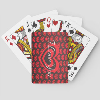 Valentine's Day Red + Black Classic Playing Cards