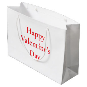 Valentine's Day Red Cute Colourful Romantic 2025 Large Gift Bag