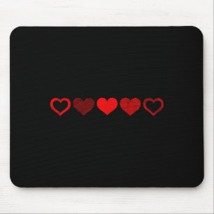 Valentine's Day Red Heart Design For Men, Women &a Mouse Mat