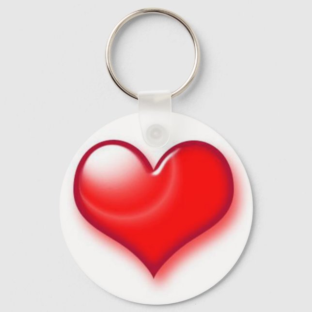 Valentine's Day Red Heart Key Ring (Front)