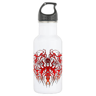 Valentine's Day Red Heart Tribal Tattoo 532 Ml Water Bottle