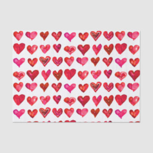 Valentine's Day Red Hearts Tissue Paper