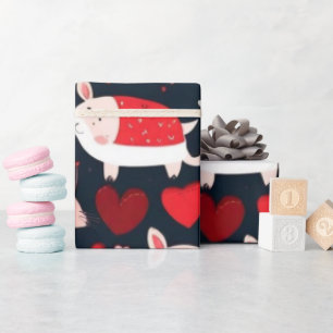 Valentine's day red hearts Wrapping Paper