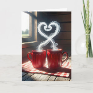 Valentine's Day Red Mugs Card