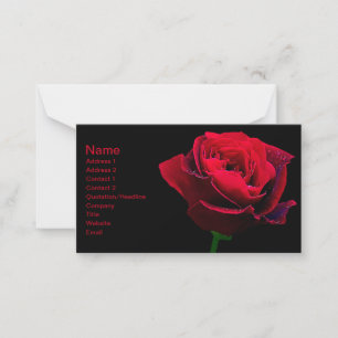 Valentines Day Red Rose Note Card