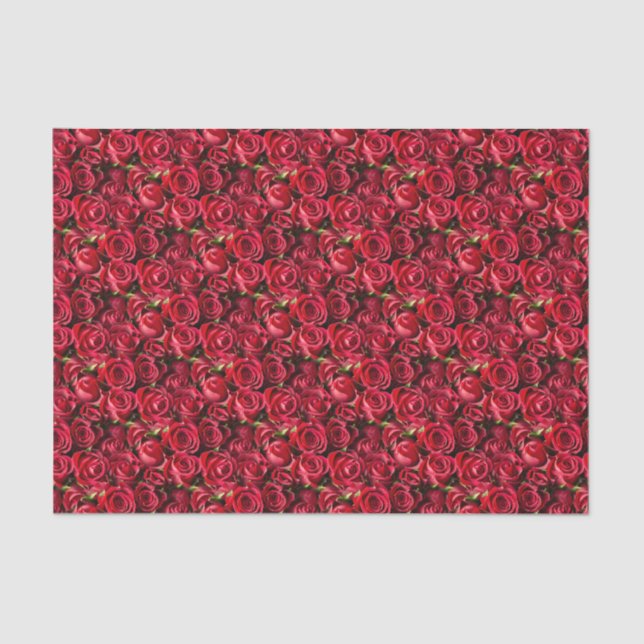Valentine's Day Red Roses Tissue Paper (Front)