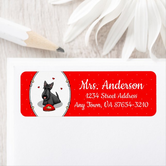 Valentine's Day (red) Scottie Dog (black) Cute (Insitu)