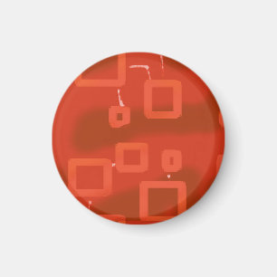 Valentine's Day Red Whimsical Geometric Abstract Magnet