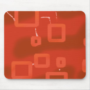 Valentine's Day Red Whimsical Geometric Abstract Mouse Mat