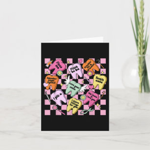 Valentines Day Retro Teeth Dentist Dental Hygienis Card