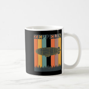 Valentine's Day Retro Zeppelin Vintage Airship 70s Coffee Mug