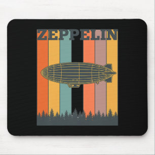 Valentine's Day Retro Zeppelin Vintage Airship 70s Mouse Mat