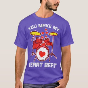 Valentines Day Rocker Drums Rock Punk Drummer Men  T-Shirt