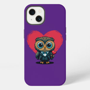 Valentine's Day Romance with Adorable Owl Groom iPhone 13 Case