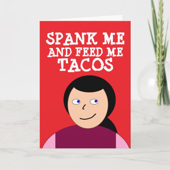 VALENTINE'S DAY ROMANTIC FUNNY HUSBAND GREETING CARD (Front)