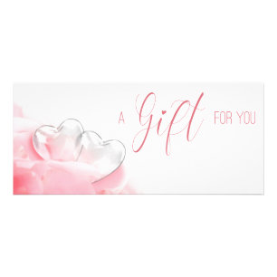 Valentine's Day Romantic Glass Heart Gift Card