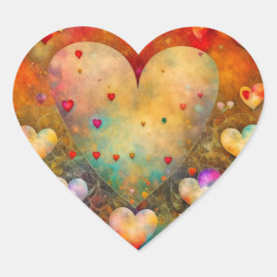 Valentine's Day Romantic Keepsake Heart Sticker