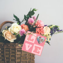 Valentine's Day Romantic Pink Love Heart Photo 