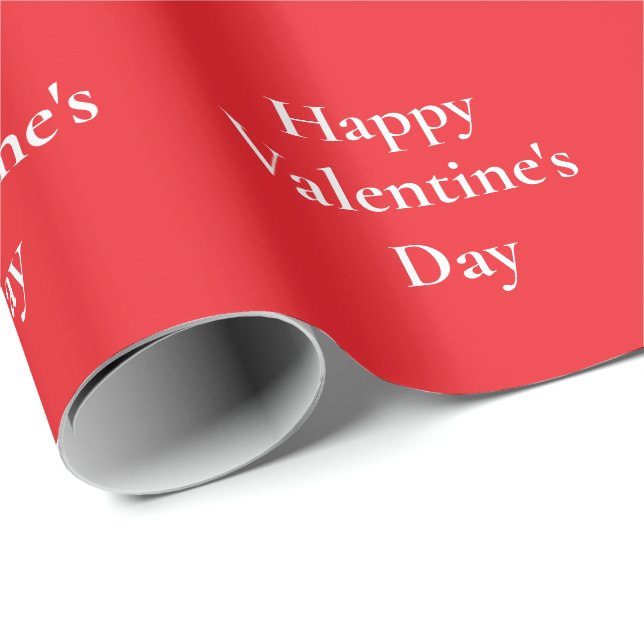 Valentine's Day Romantic Red Cute Colourful 2025 Wrapping Paper (Roll Corner)