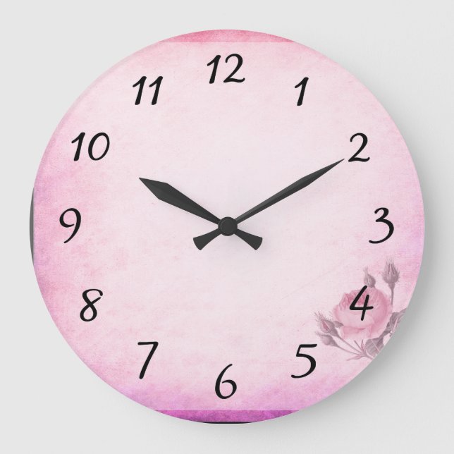 Valentine's day Rose           Large Clock (Front)