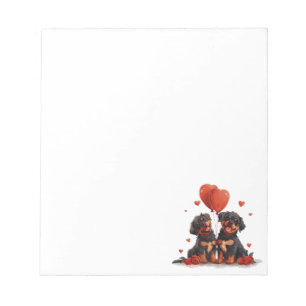 Valentines Day Rottweiler Dogs Notepad