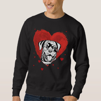 Valentines Day Rottweiler Love Heart Sweatshirt