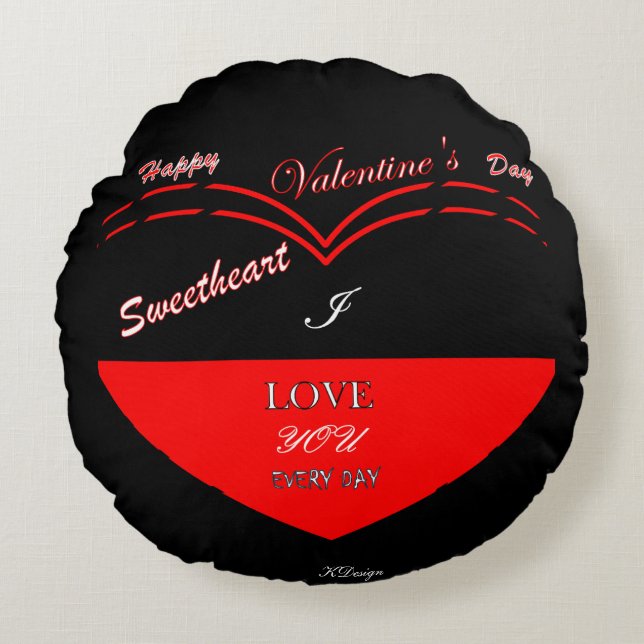 Valentine's Day Round Cushion (Front)