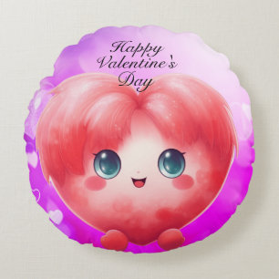 Valentine's Day Round Pillow
