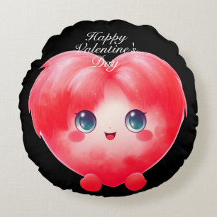 Valentine's Day Round Pillow