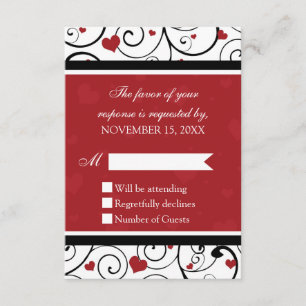 Valentine's Day RSVP Wedding Card