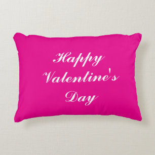 Valentine's Day Script Romantic Hot Pink Cute 2025 Decorative Cushion