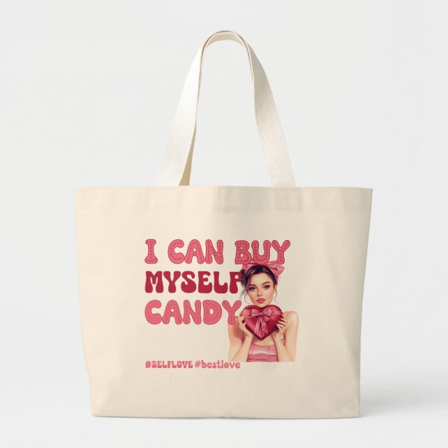 Valentine's day Self love Large Tote Bag (Front)