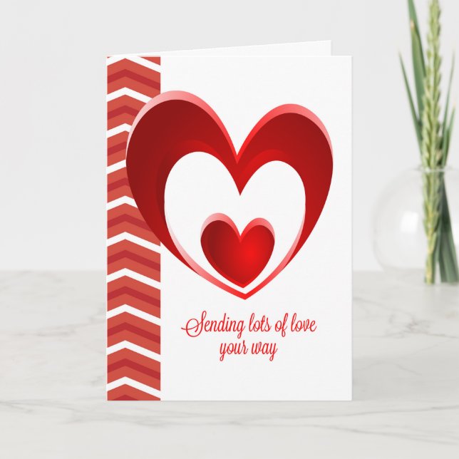 Valentine's Day Sending Lots of Love Your Way Card (Front)