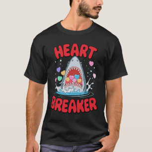 Valentines Day Shark Heart Breaker Funny Boys Kids T-Shirt