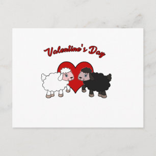 Valentines day - Sheep Holiday Postcard